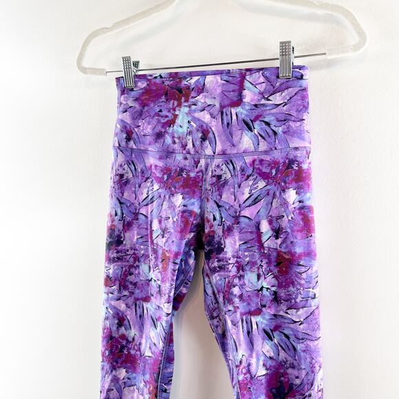 Lululemon Align High-Rise Leggings Pants 25" Iridescent Floral Multi Purple 6 - Picture 5 of 10